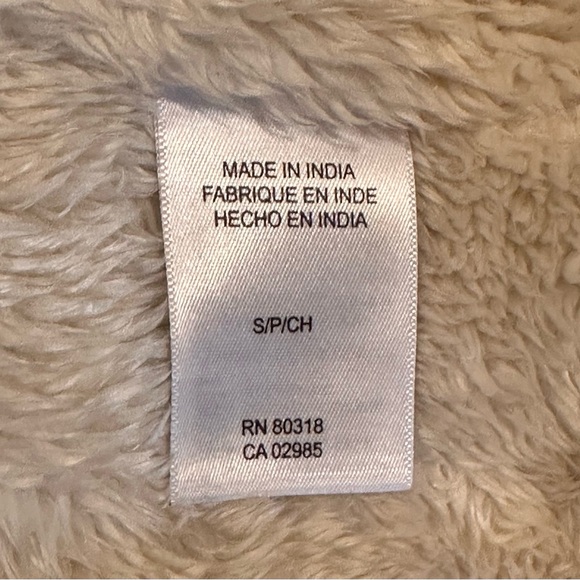 NWT Lucky Brand Women’s Size Small Black & Cream Sherpa Lined Flannel Shacket - Picture 5 of 16